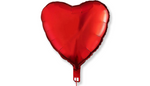 Red Heart Helium Metallic Balloon